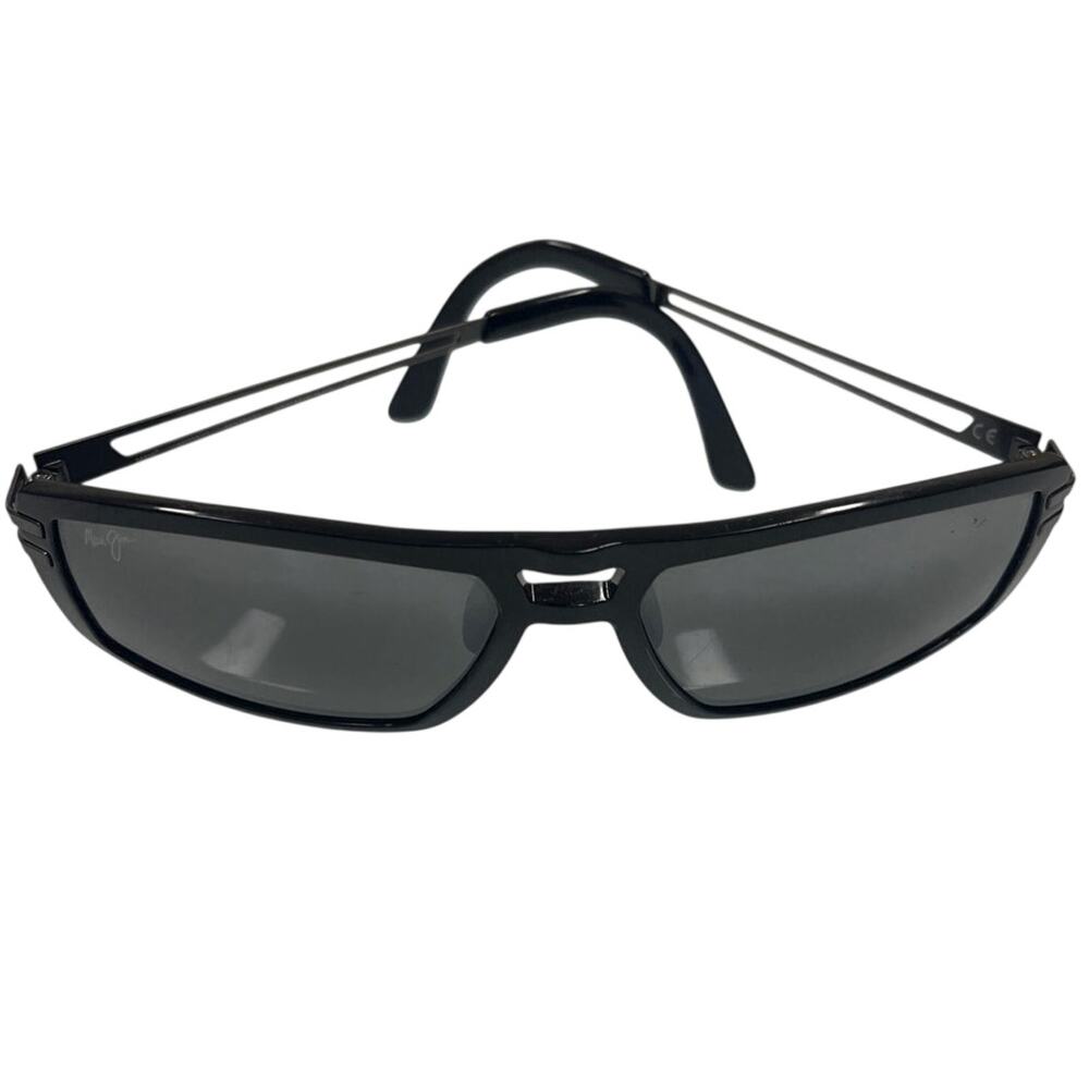 Maui Jim MJ131-02 Islanders Polarized Wrap Sunglasses Black